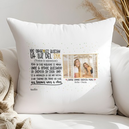 Cojín personalizado con foto - Girasoles