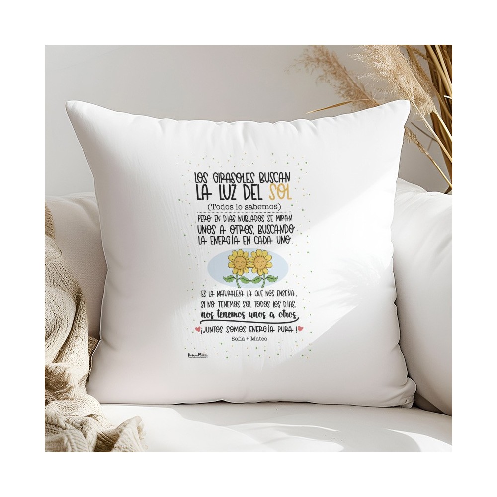 Cojín personalizado - Girasoles