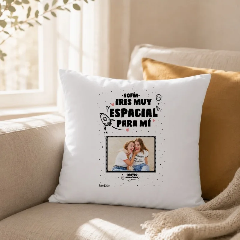 Cojín con foto - Eres muy espacial para mí | Hakuna Mataza