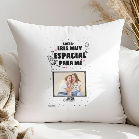 Cojín con foto - Eres muy espacial para mí
