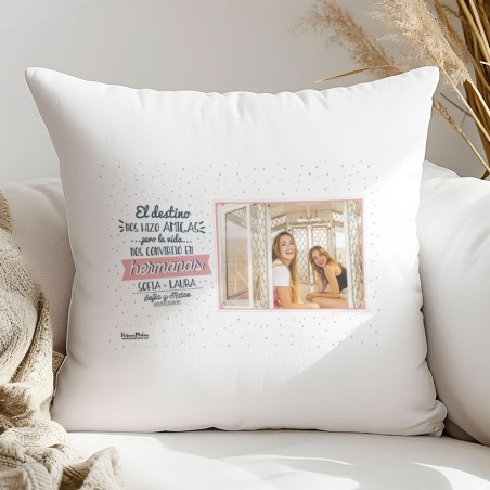Cojín con foto - El destino nos hizo amigas Cojín con foto - El destino nos hizo amigas