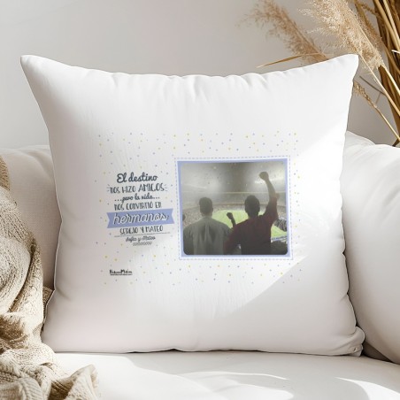 Cojín con foto - El destino nos hizo amigos