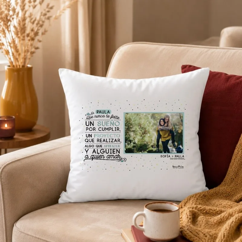 Cojín con foto - Que nunca te falte | Hakuna Mataza