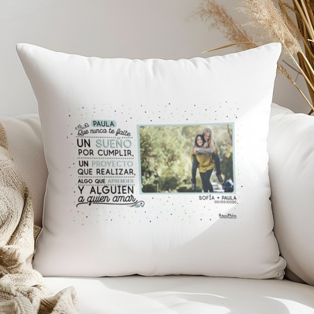 Cojín con foto - Que nunca te falte