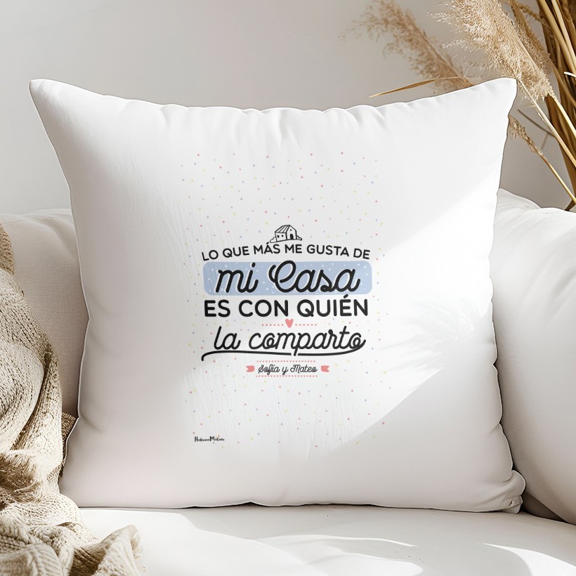 Cojín personalizado - Lo mejor de mi casa