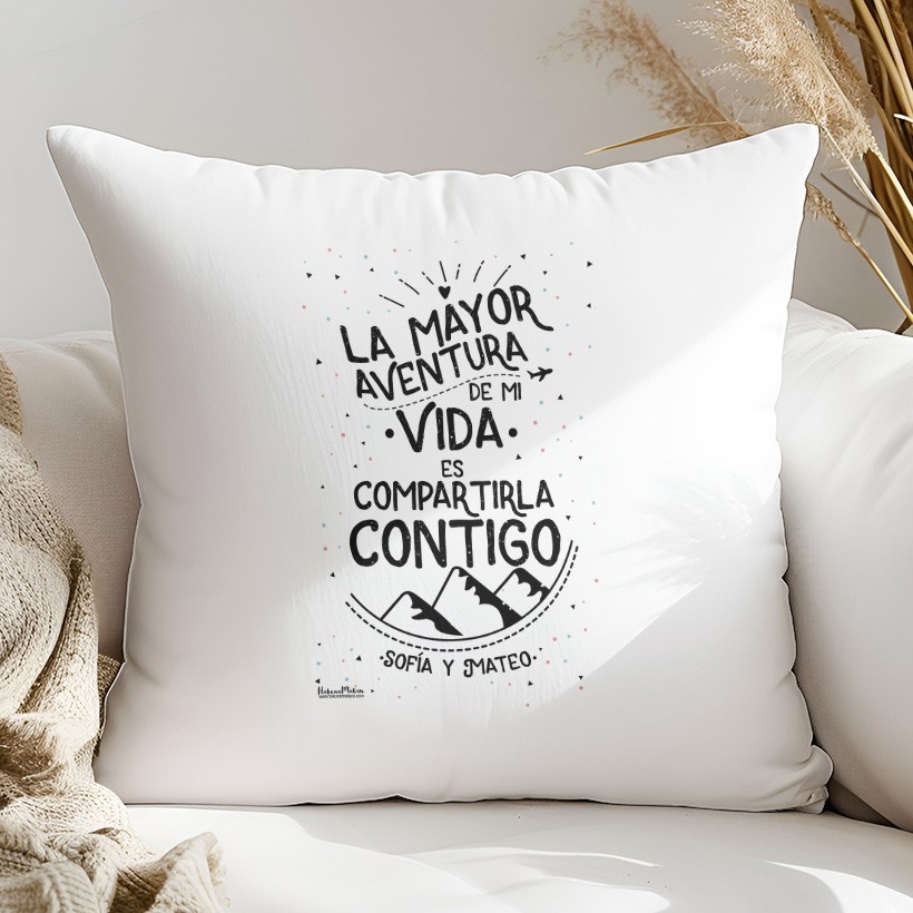Cojín personalizado - La mayor aventura de mi vida