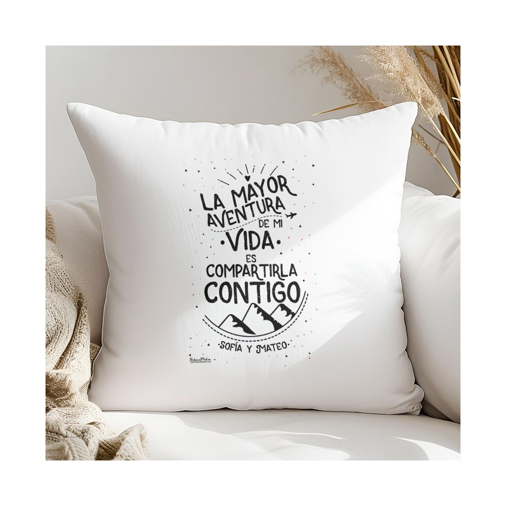 Cojín personalizado - La mayor aventura de mi vida