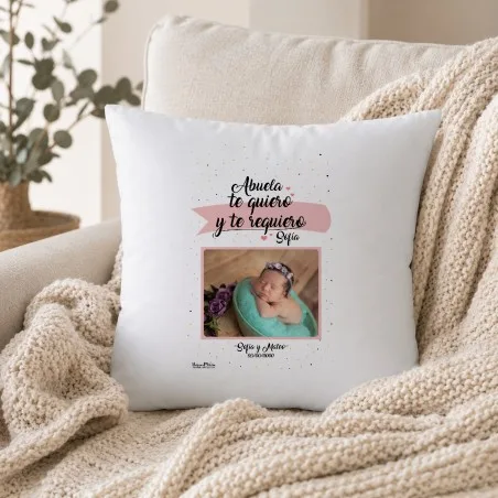 Cojín con foto - Abuela te quiero y te requiero | Hakuna Mataza