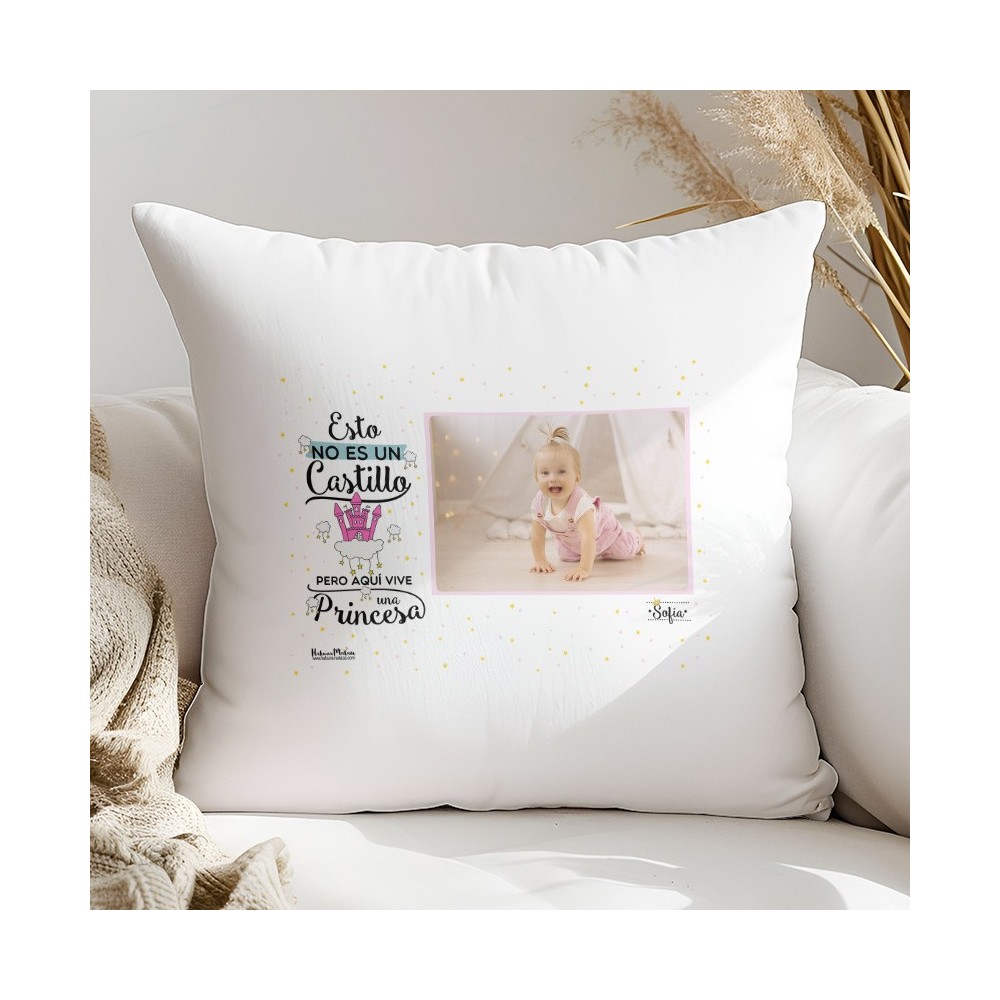 Cojín con foto - Aquí vive una princesa
