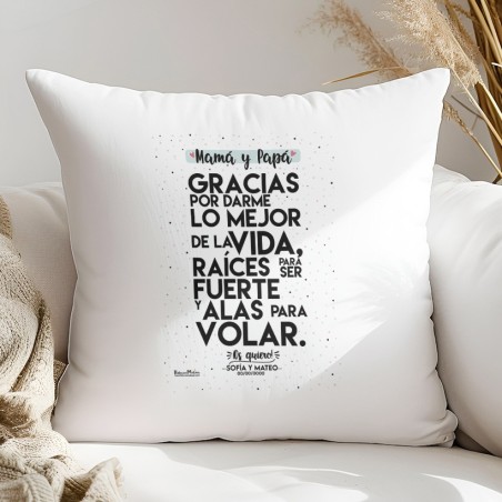 Cojín - Mamá y Papá gracias por darme lo mejor