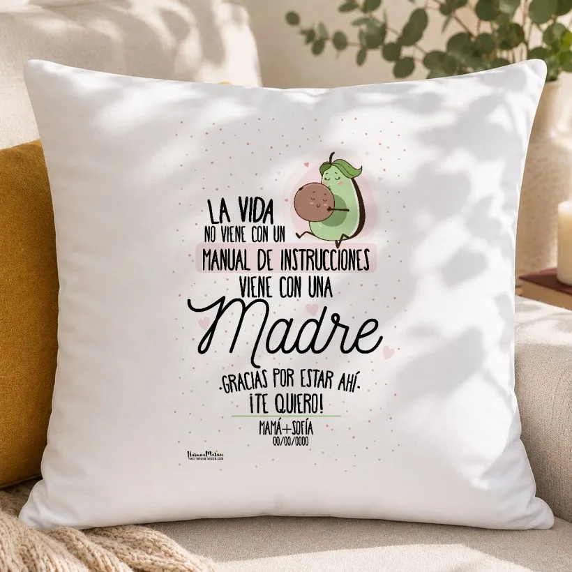 Cojín - La vida no viene con un manual - Madre | Hakuna Mataza