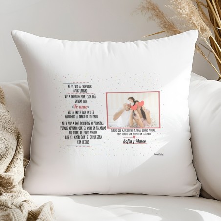 Cojín con foto - No te voy a prometer