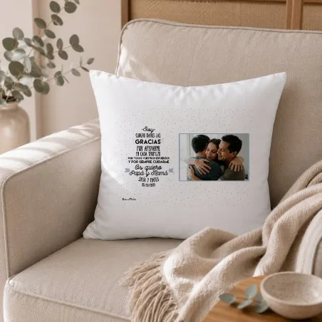 Cojín con foto - Os quiero Papá y Mamá | Hakuna Mataza