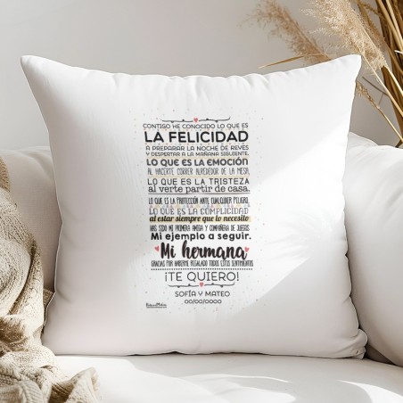 Cojín - HERMANA contigo he conocido Cojín - HERMANA contigo he conocido