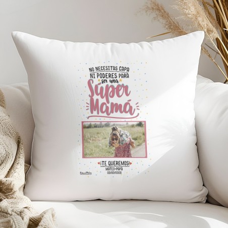 Cojín con foto - Súper Mamá