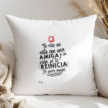 Cojín - Te ríes un rato con una amiga / amigo