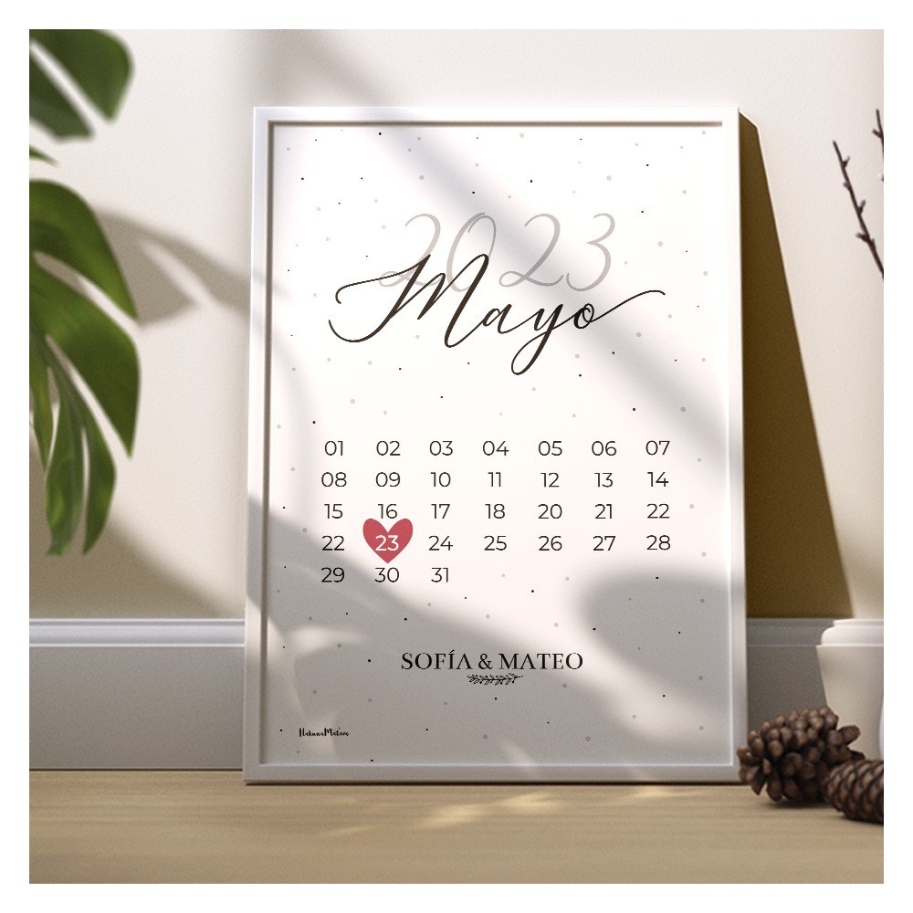 Lámina personalizada - Calendario fecha especial