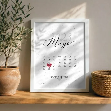 Lámina personalizada calendario – Marca vuestra fecha especial | Hakuna Mataza