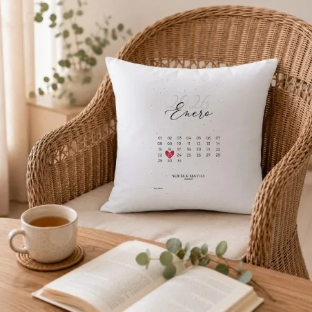 Cojín personalizado - Calendario fecha especial | Hakuna Mataza