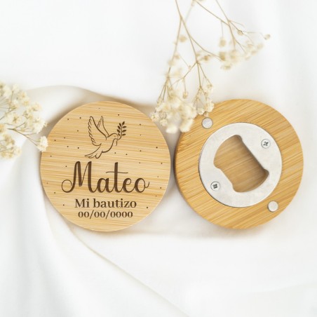 Abridor de madera personalizado - Paloma