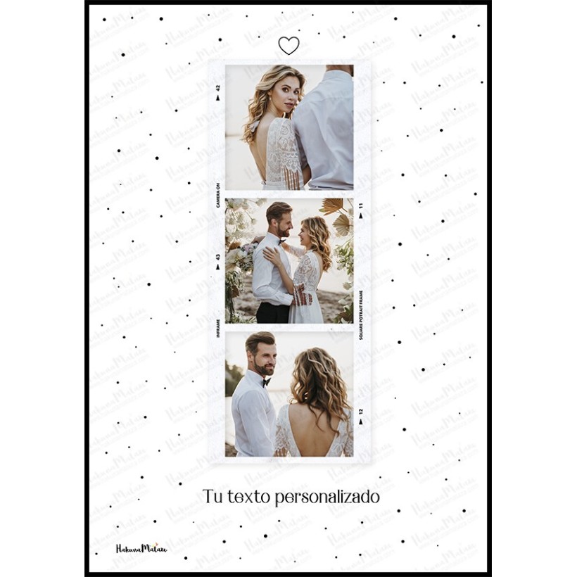 Lámina personalizada con foto - Polaroid (3 fotos)