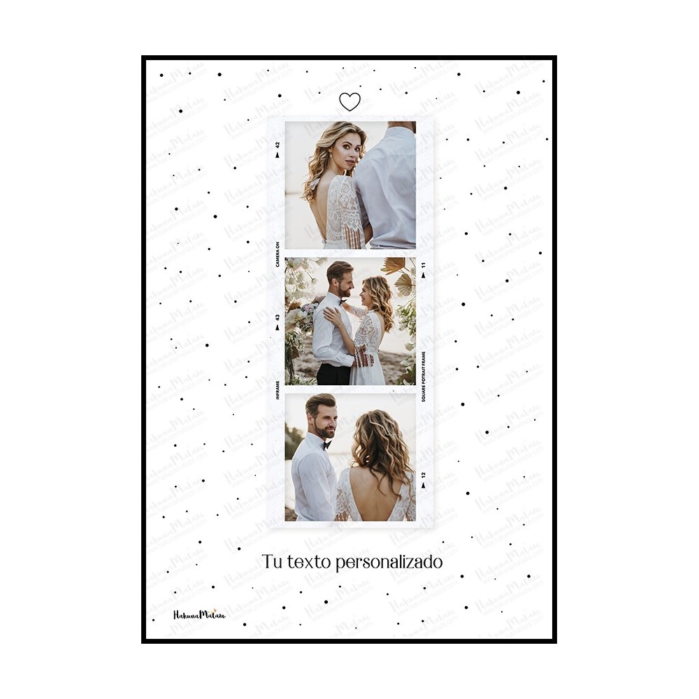 Lámina personalizada con foto - Polaroid (3 fotos)