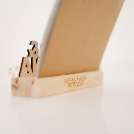 Portafotos de madera personalizado