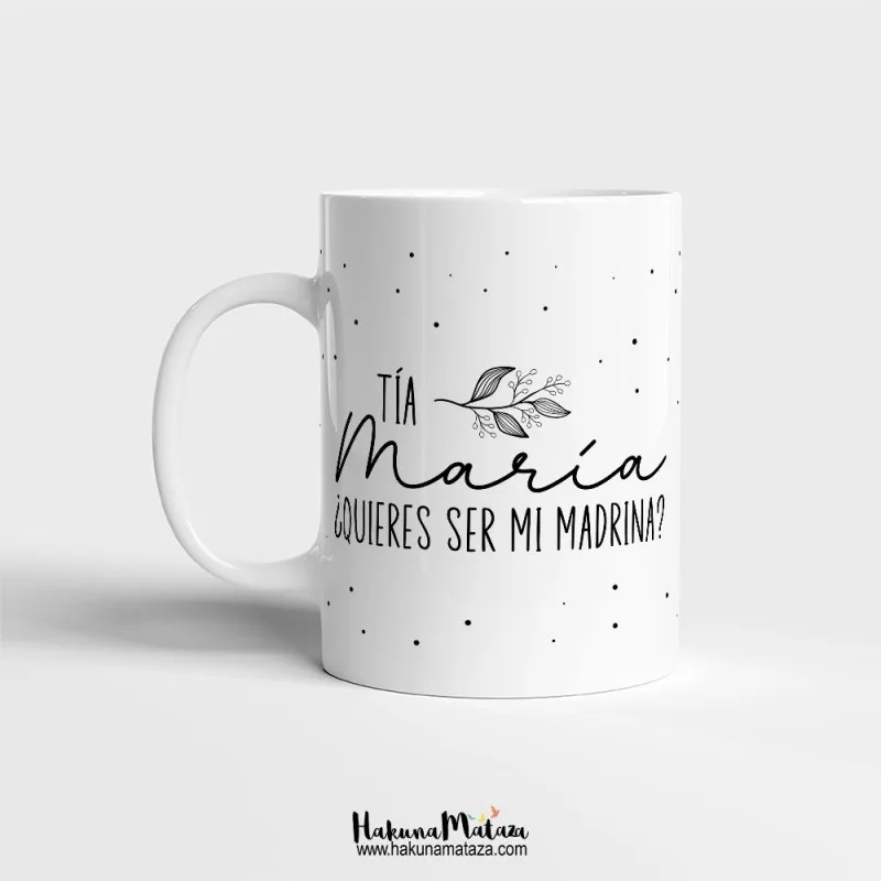 Taza personalizada - Quieres ser mi madrina, padrino o testigo | Hakuna Mataza