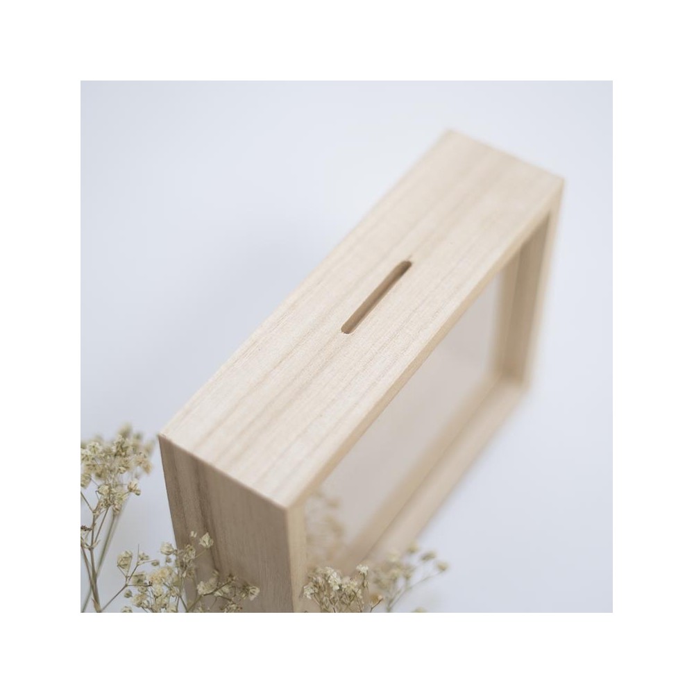 Hucha de madera con foto - Para todo lo bonito que nos espera