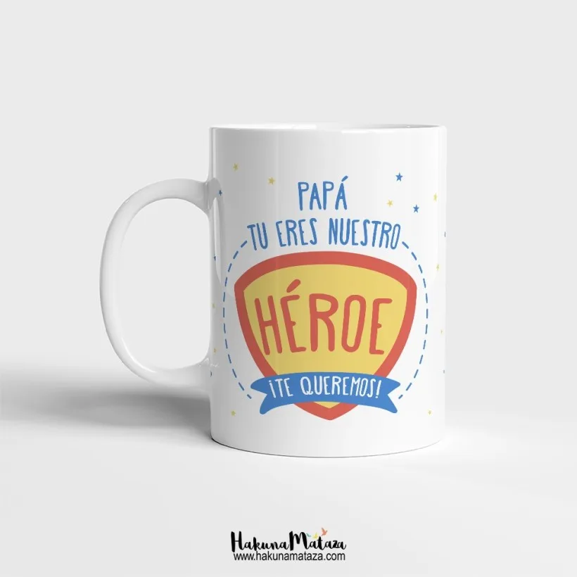 Taza personalizada - Papá nuestro héroe | Hakuna Mataza