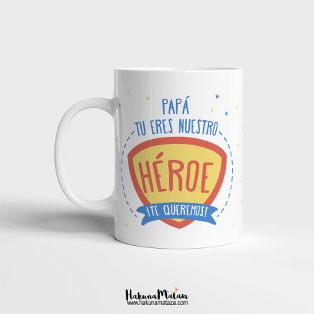 Taza personalizada - Papá nuestro héroe