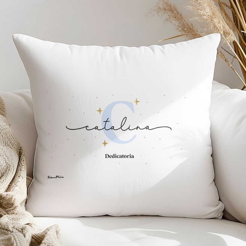 Cojín personalizado - Inicial y nombre