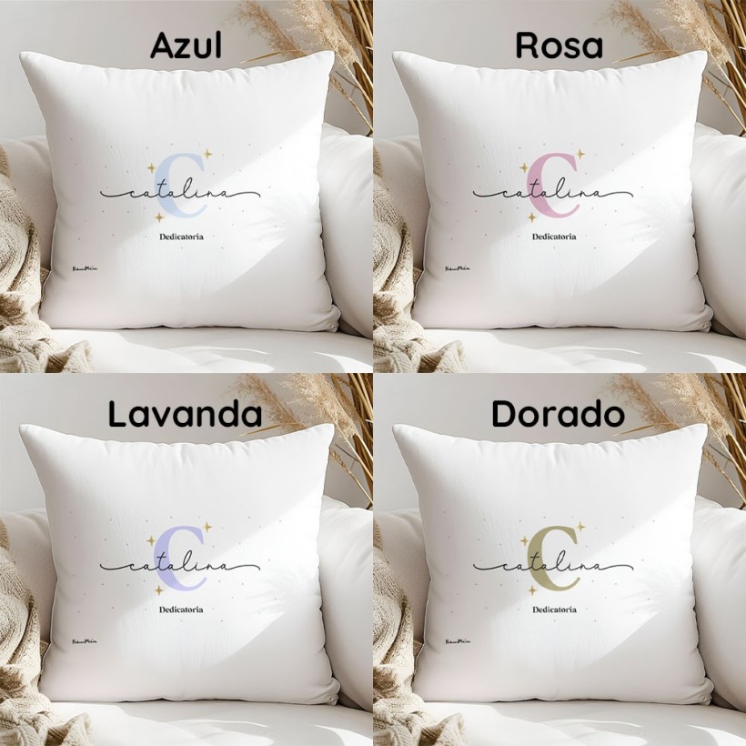 Cojín personalizado - Inicial y nombre 2