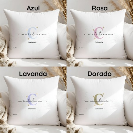Cojín personalizado - Inicial y nombre