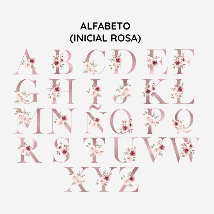 Espejo compacto oro rosa - Inicial y nombre Espejo compacto oro rosa - Inicial y nombre