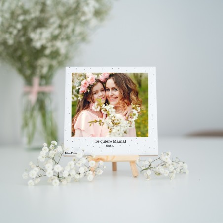 Azulejo personalizado con foto tipo polaroid y frase Azulejo personalizado con foto tipo polaroid y frase