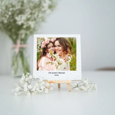 Azulejo personalizado con foto tipo polaroid y frase | Hakuna Mataza