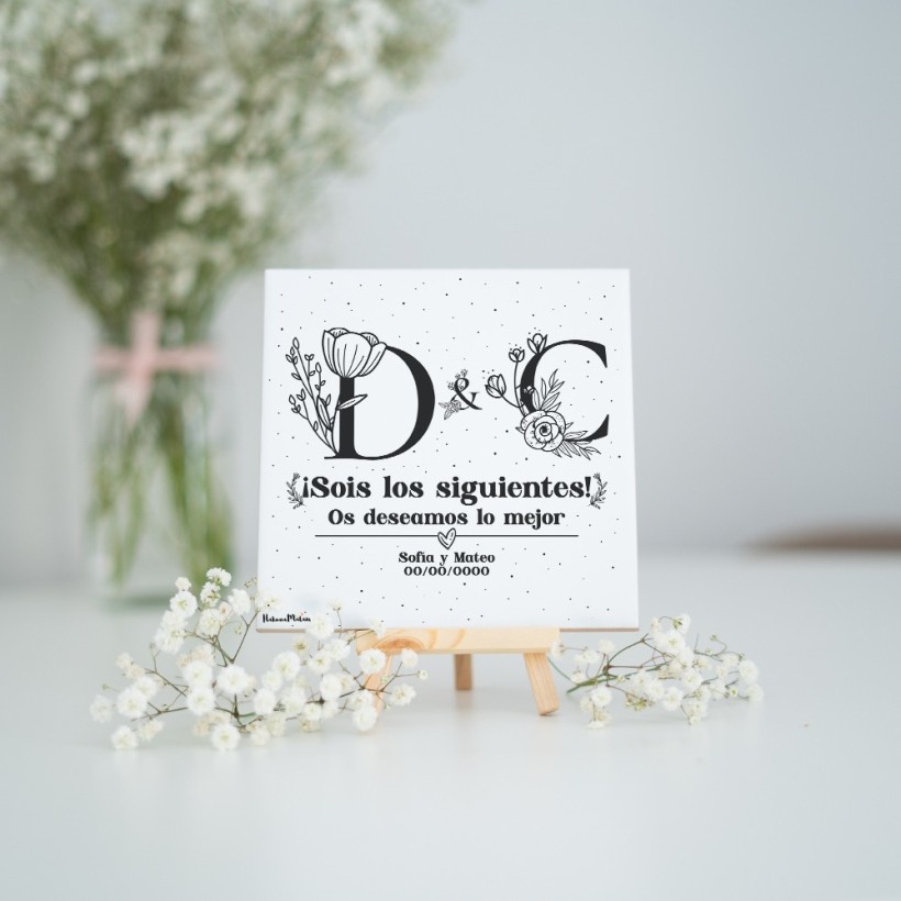 Azulejo personalizado - Iniciales sois los siguientes