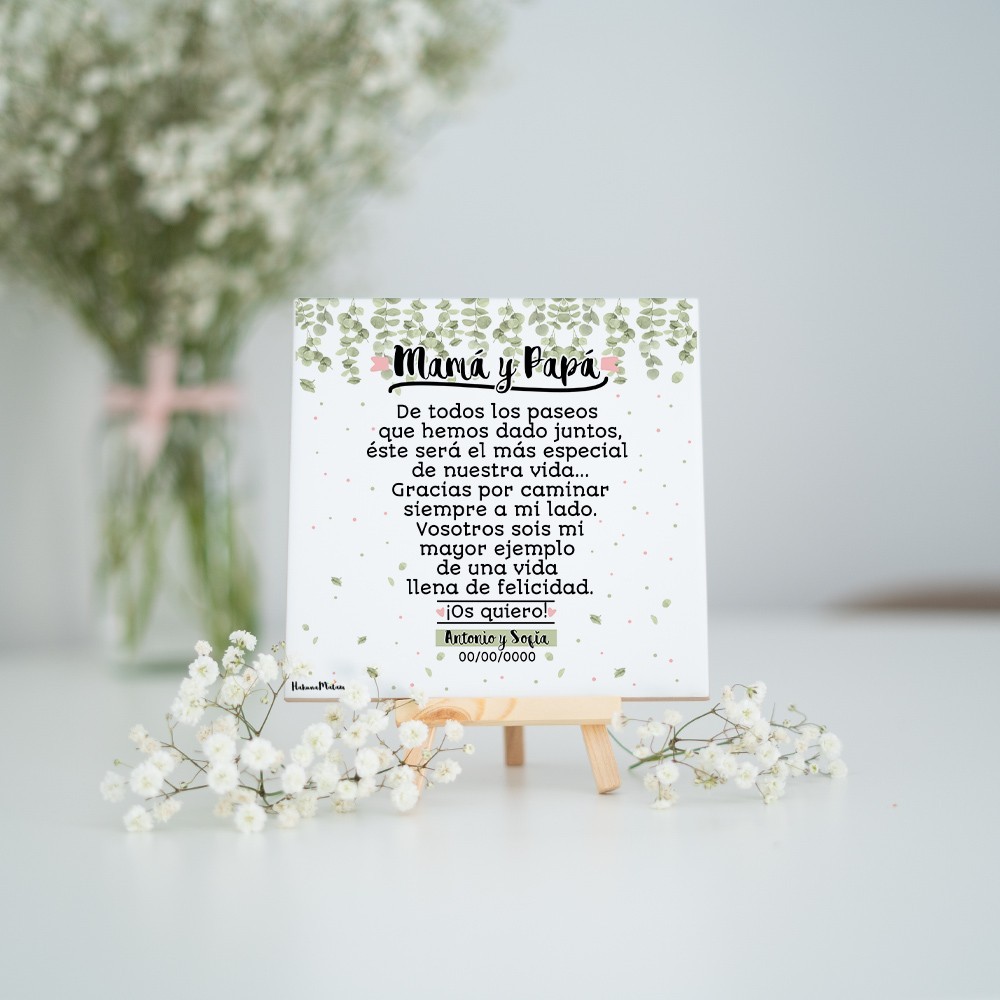 Azulejo personalizado - Mamá y Papá