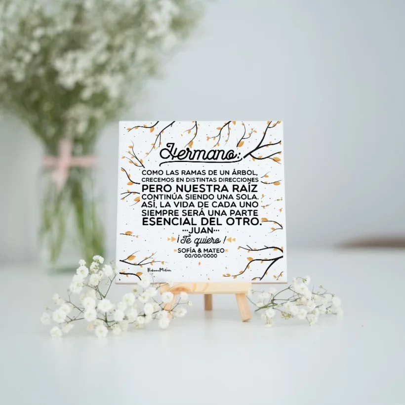 Azulejo personalizado - Hermano / hermana como las ramas de un árbol | Hakuna Mataza