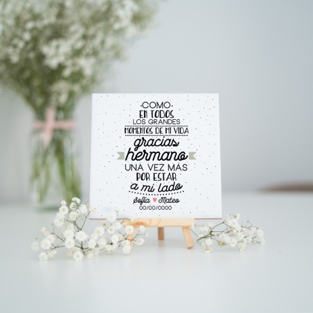 Azulejo personalizado - Gracias hermano / hermana