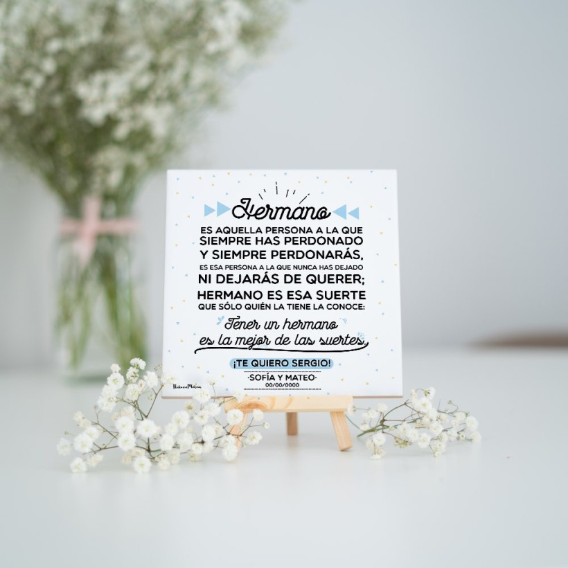 Azulejo personalizado - Tener un hermano - hermana