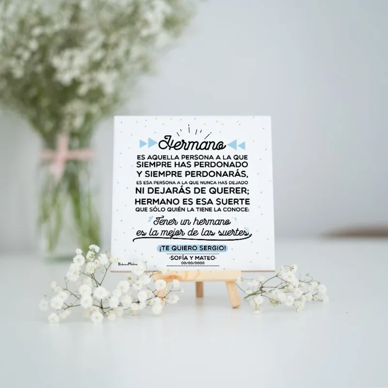 Azulejo personalizado - Tener un hermano / hermana | Hakuna Mataza