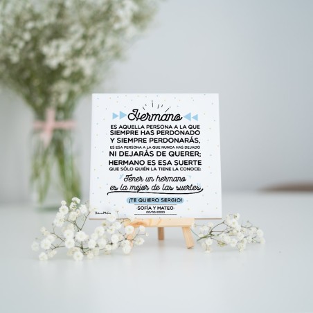 Azulejo personalizado - Tener un hermano / hermana