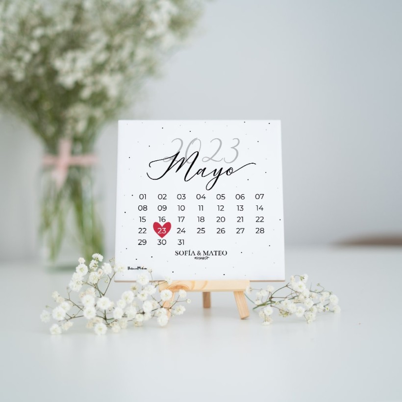 Azulejo personalizado - Calendario fecha especial