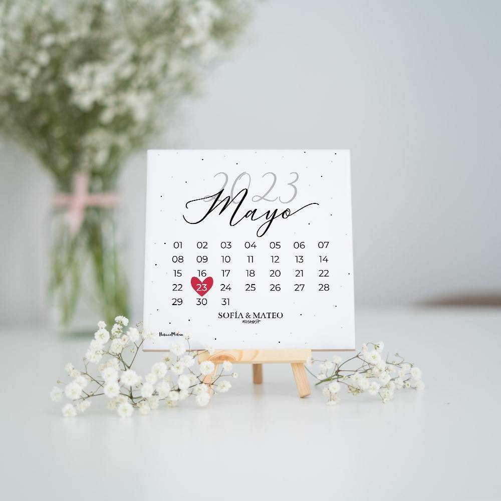 Azulejo personalizado - Calendario fecha especial