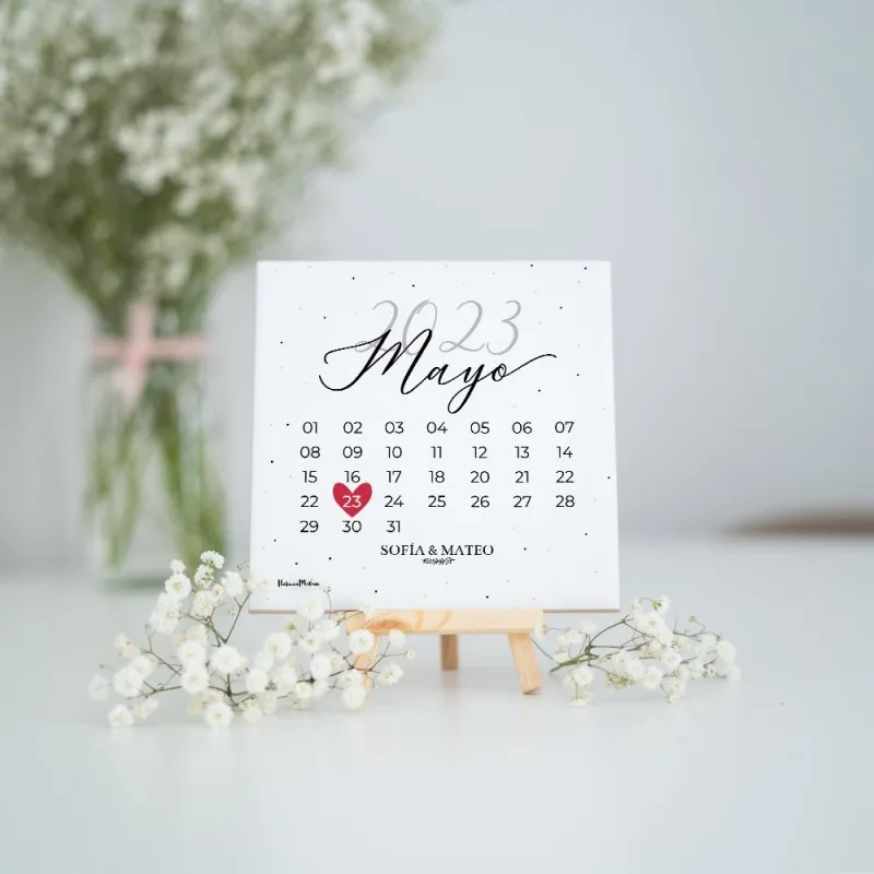 Azulejo personalizado - Calendario fecha especial | Hakuna Mataza