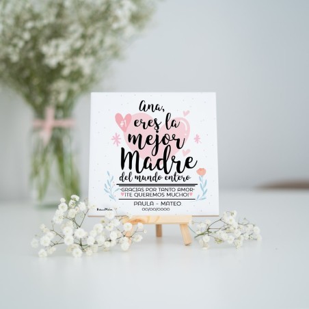 Azulejo personalizado - La mejor madre del mundo entero Azulejo personalizado - La mejor madre del mundo entero