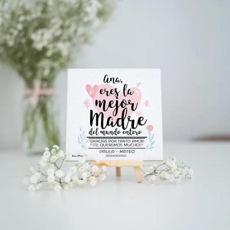 Azulejo personalizado - La mejor madre del mundo entero | Hakuna Mataza