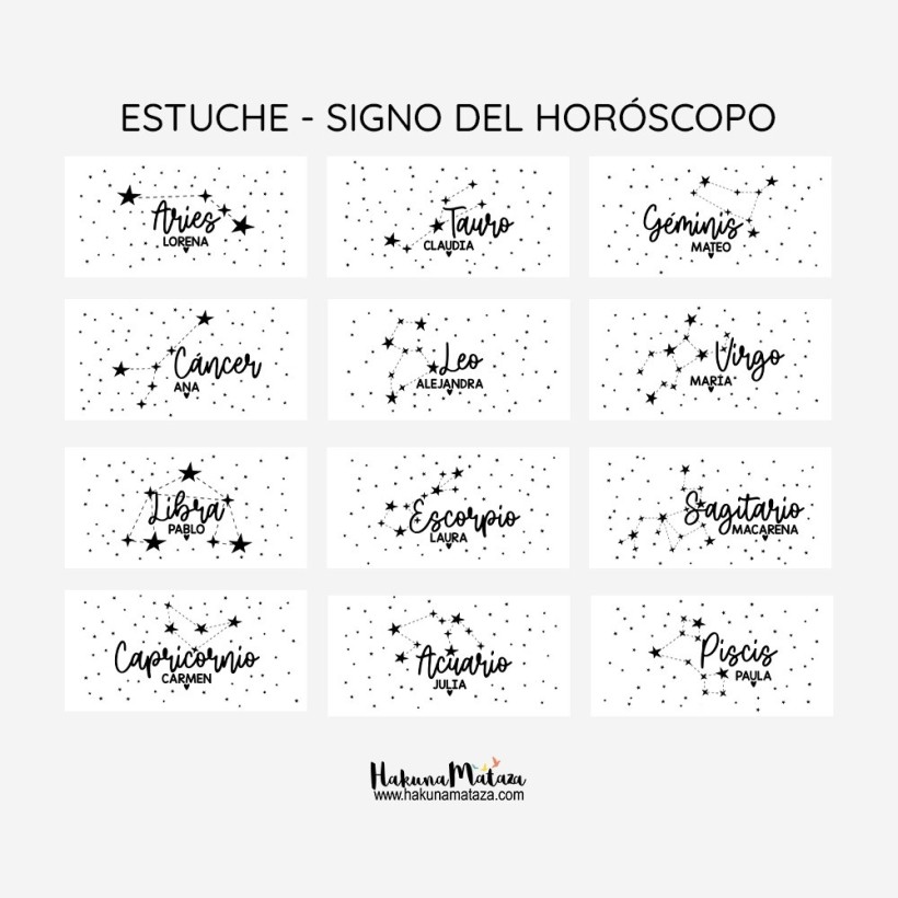 Estuche - Signo del horóscopo Estuche - Signo del horóscopo